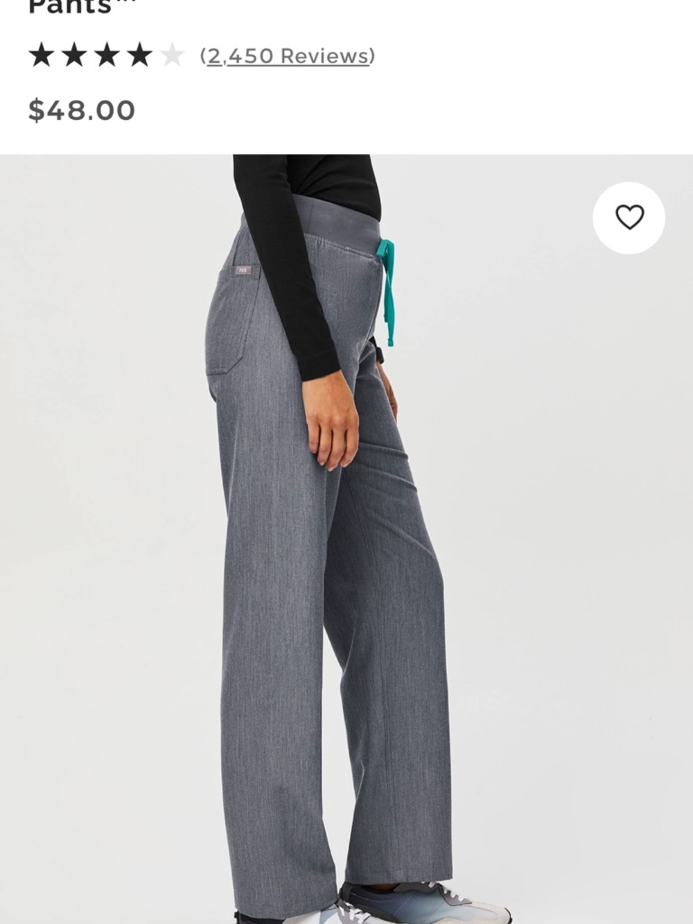 Figs Graphite High-Waist Livingston Scrub Pants - Picture 2 of 3